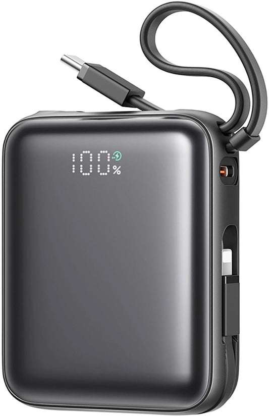 Baterie Externa Joyroom JR-PBF27, 10000mAh, 22.5W, PD, 1 x Lightning - 2 x USB-C, Neagra