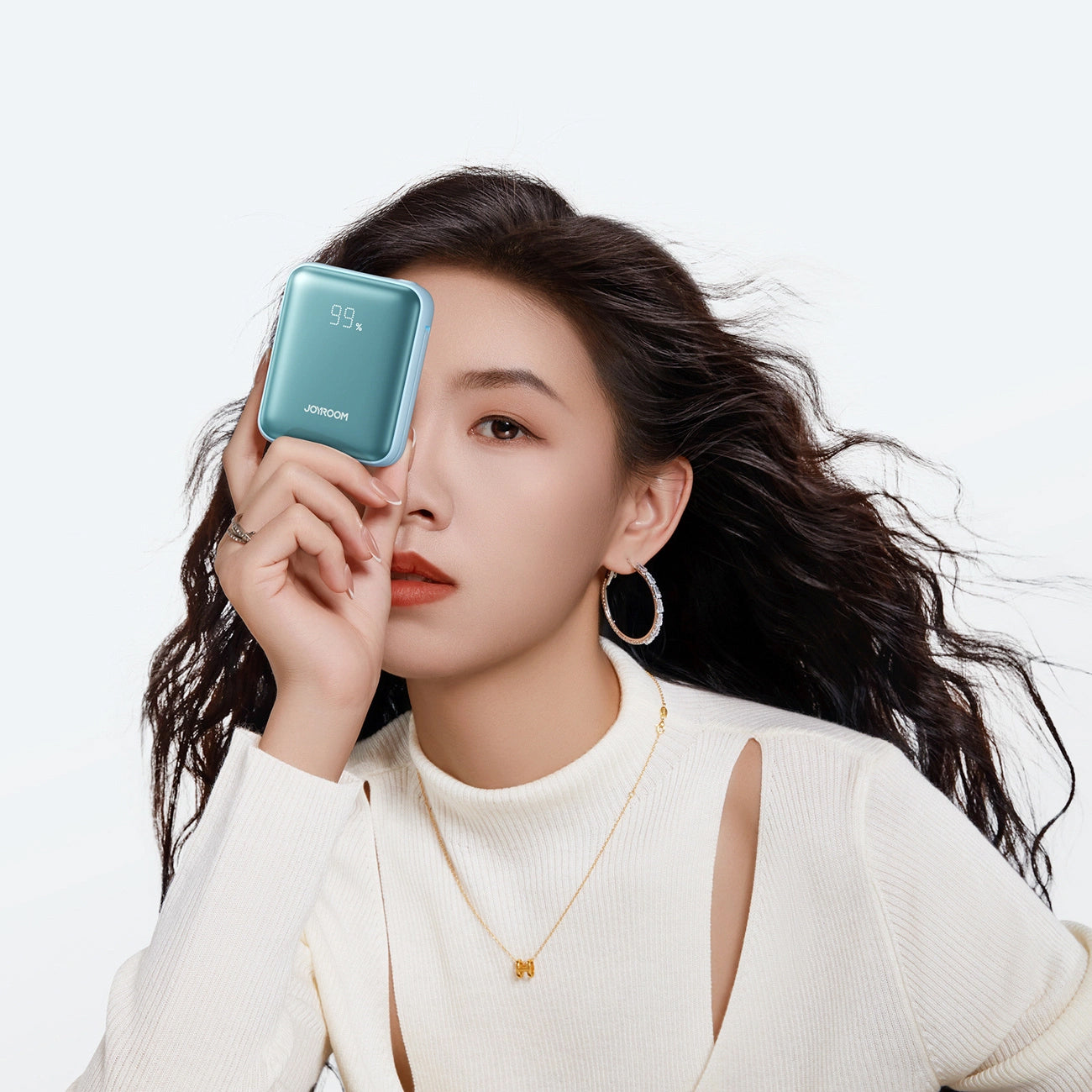 Baterie Externa Joyroom JR-PBF27, 10000mAh, 22.5W, PD, 1 x Lightning - 2 x USB-C, Albastra