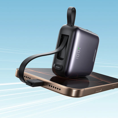 Baterie Externa Joyroom JR-PBF27, 10000mAh, 22.5W, QC + PD, 1 x Lightning - 2 x USB-C, Neagra