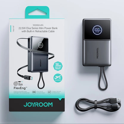Baterie Externa Joyroom JR-PR1, 10000mAh, 22.5W, PD, 2 x USB-C, Gri
