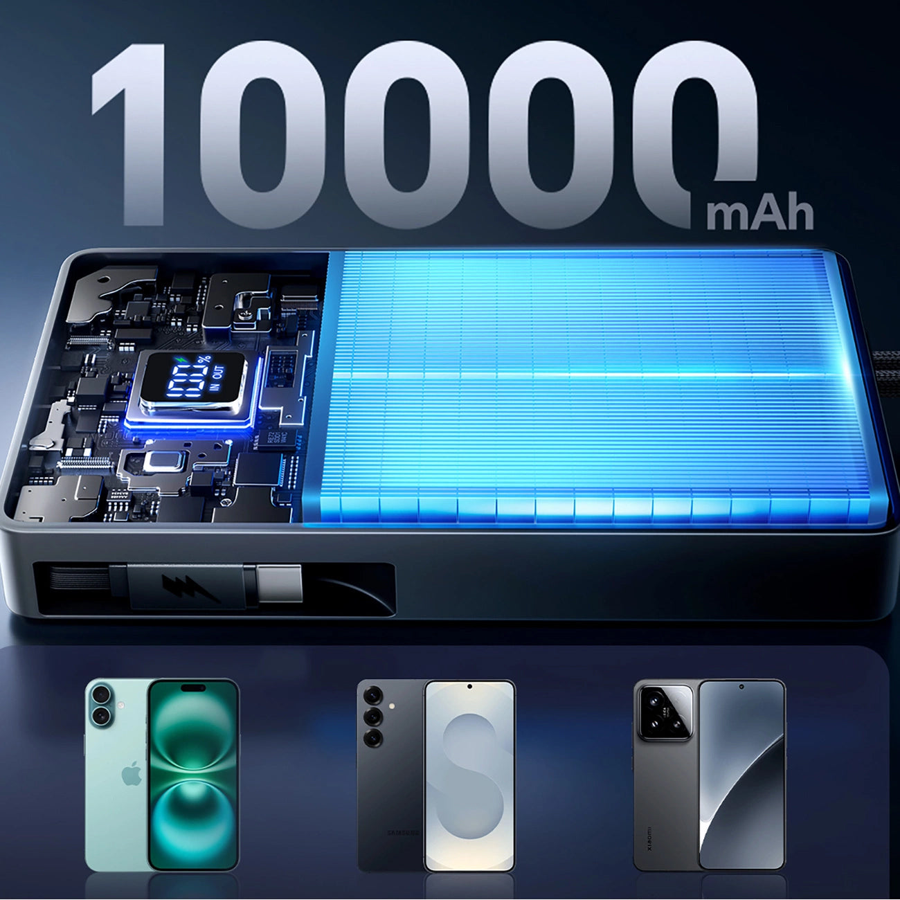 Baterie Externa Joyroom JR-PR1, 10000mAh, 22.5W, PD, 2 x USB-C, Gri