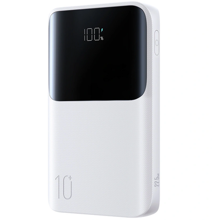Baterie Externa Joyroom JR-QP191, 10000mAh, 22.5W, QC + PD, 1 x USB-A - 2 x USB-C, Alba