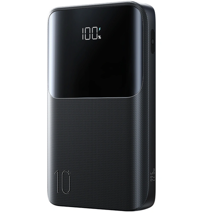 Baterie Externa Joyroom JR-QP191, 10000mAh, 22.5W, QC + PD, 1 x USB-A - 2 x USB-C, Neagra