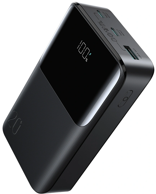 Baterie Externa Joyroom JR-QP192, 20000mAh, 22.5W, QC + PD, 1 x USB-A - 2 x USB-C, Neagra