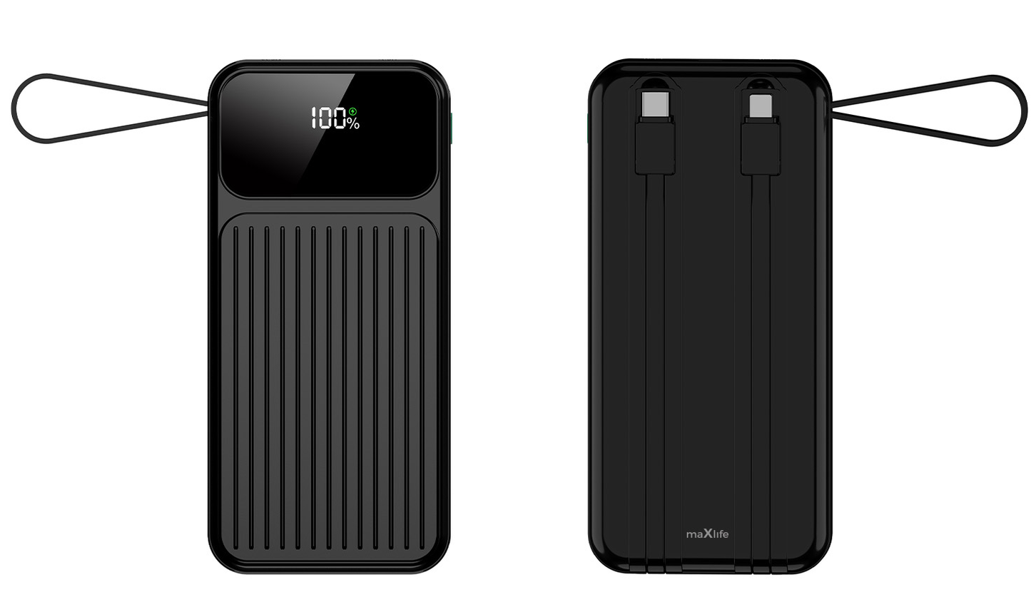 Baterie Externa MaXlife MXPB-06, 10000mAh, 22.5W, QC + PD, 1 x Lightning - 2 x USB-A - 2 x USB-C, Neagra