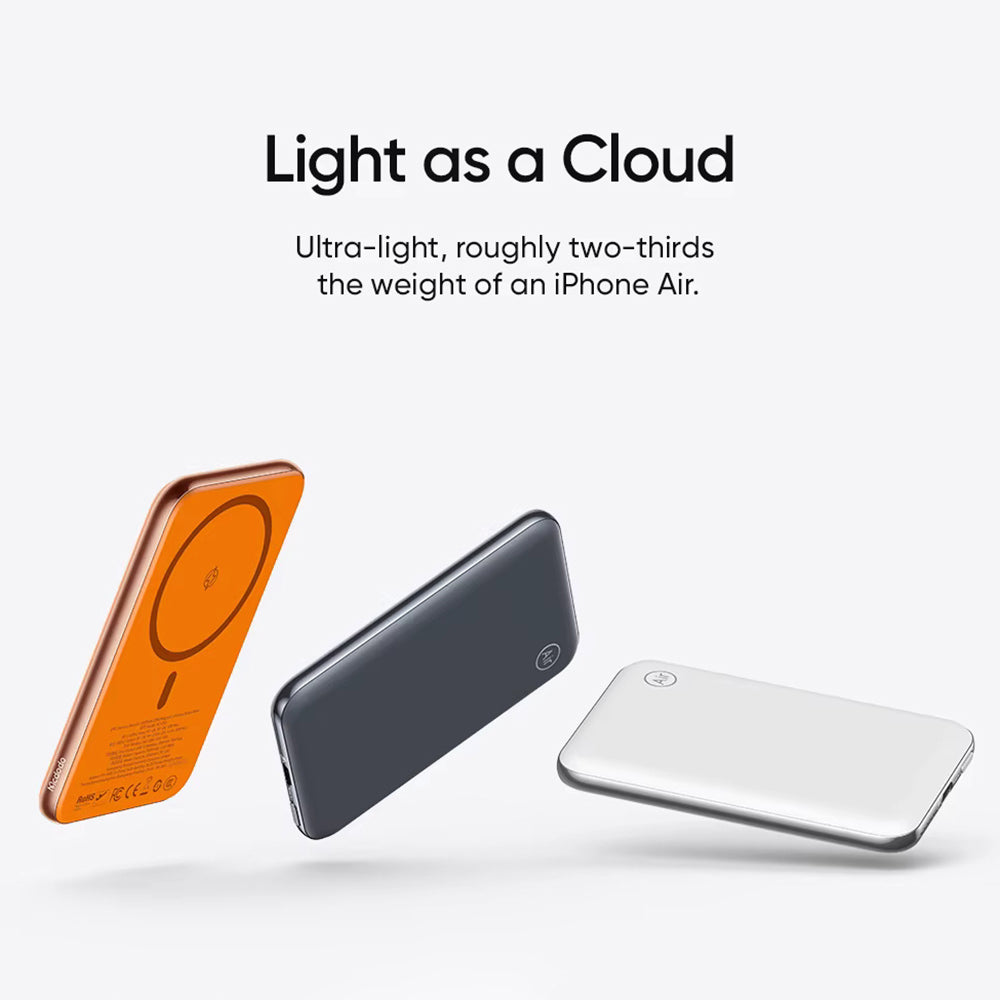 Baterie Externa Wireless McDodo MC-2931 Meta Air, 5000mAh, 20W, PD + FQI, 1 x QI - 1 x USB-C, Neagra