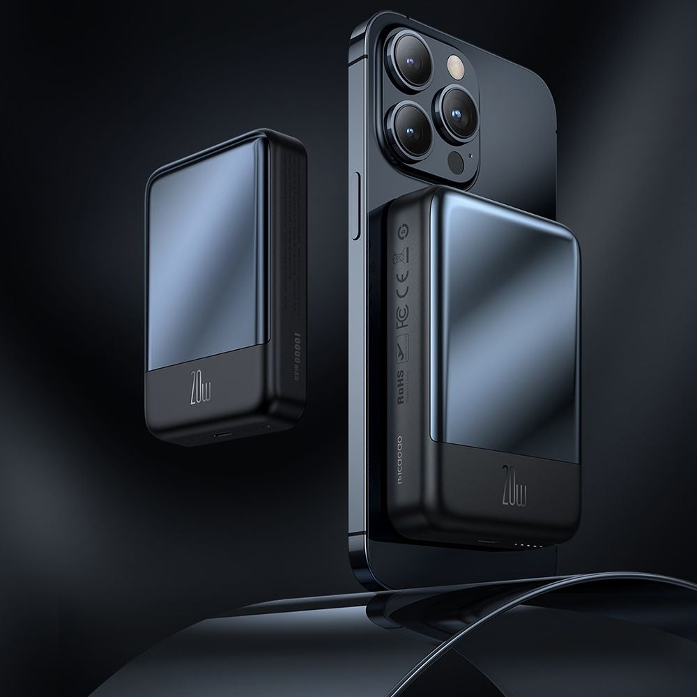 Baterie Externa Wireless McDodo MC-4261 Ambilight, 10000mAh, 20W, PD + FQI, 1 x QI - 1 x USB-C, Neagra