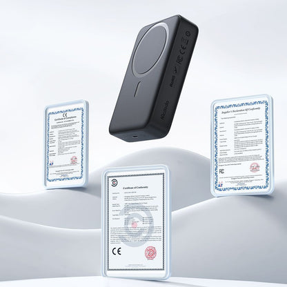 Baterie Externa Wireless McDodo MC-5021 Ambilight, 20000mAh, 20W, PD + FQI, 1 x QI - 1 x USB-C, Neagra