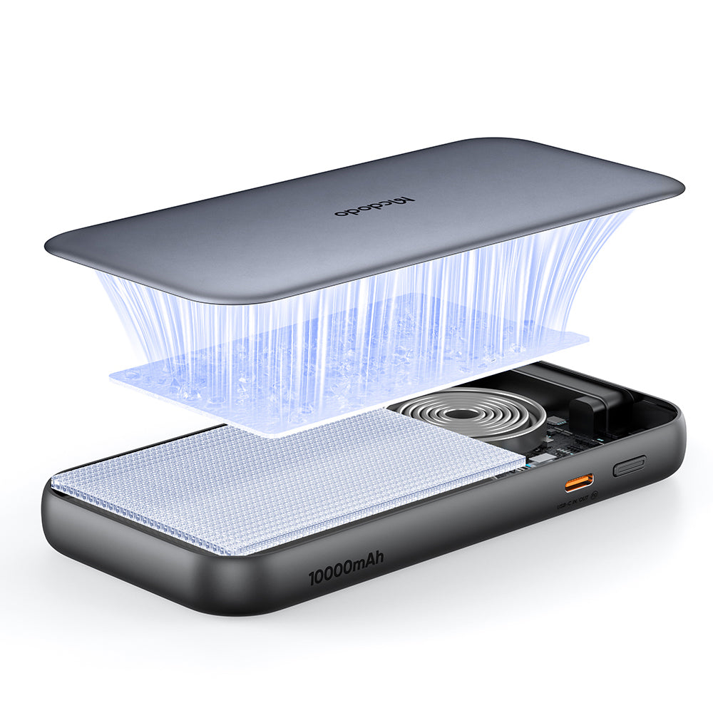 Baterie Externa McDodo MC-5920 MetaFree, 10000mAh, 45W, PD, 2 x USB-C, Gri