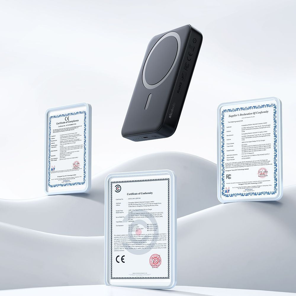 Baterie Externa Wireless McDodo MC-5931 Ambilight, 10000mAh, 30W, PD + FQI, 1 x QI - 1 x USB-C, Neagra