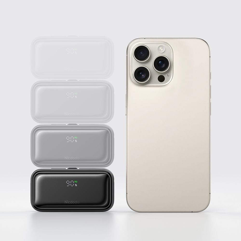 Baterie Externa McDodo MC-7800 Freekit, 5000mAh, 22.5W, PD, 1 x Lightning - 2 x USB-C, Neagra