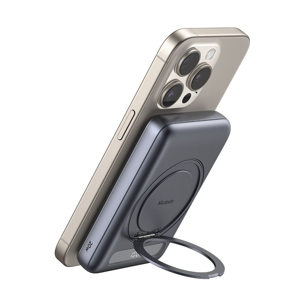 Baterie Externa Wireless McDodo MC-8371 Meta, 10000mAh, 20W, PD + FQI, 1 x QI - 1 x USB-C, Gri