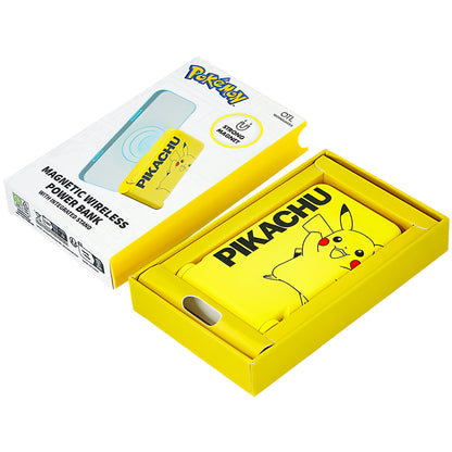 Baterie Externa Wireless OTL Pokemon Pikatchu, 5000mAh, 20W, PD + FQI, 1 x QI - 1 x USB-C, Galbena PK1191