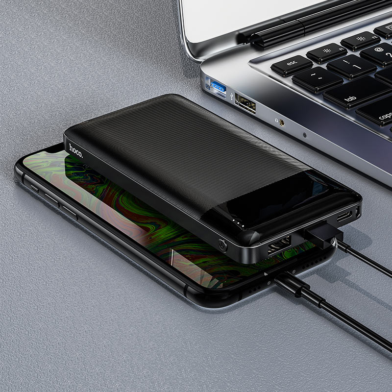 Baterie Externa HOCO J72, 10000mAh, 10W, 2 x USB-A, Neagra