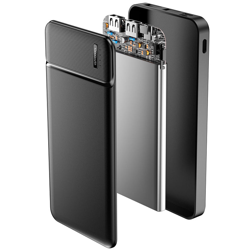 Baterie Externa MaXlife MXPB-01, 10000mAh, 12W, 2 x USB-A, Neagra