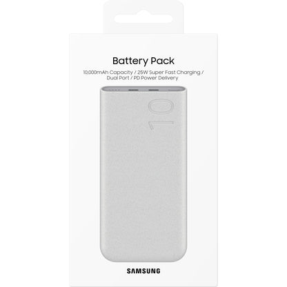 Baterie Externa Samsung, 10000mAh, 25W, PD, 2 x USB-C, Bej EB-P3400XUEGEU