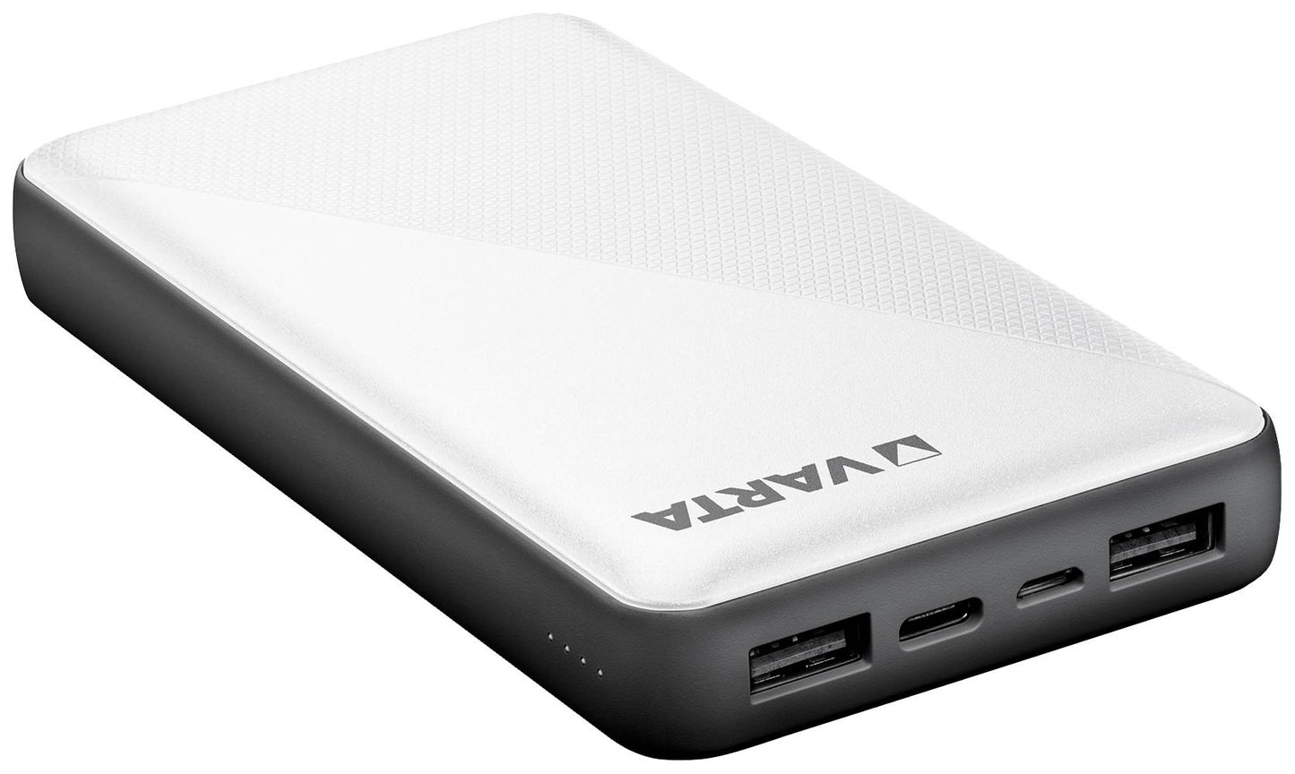 Baterie Externa Varta Energy, 15000mAh, 15W, 2 x USB-A - 1 x USB-C, Alba