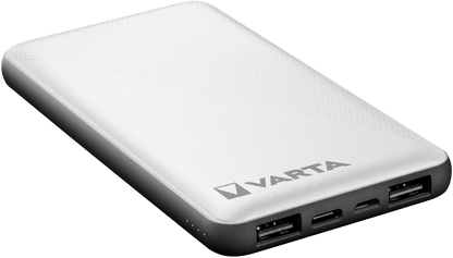 Baterie Externa Varta Energy, 10000mAh, 15W, 2 x USB-A - 1 x USB-C, Alba