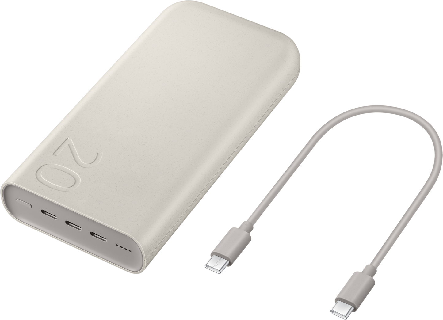 Baterie Externa Samsung, 20000mAh, 45W, PD, 3 x USB-C, Bej EB-P4520XUEGEU