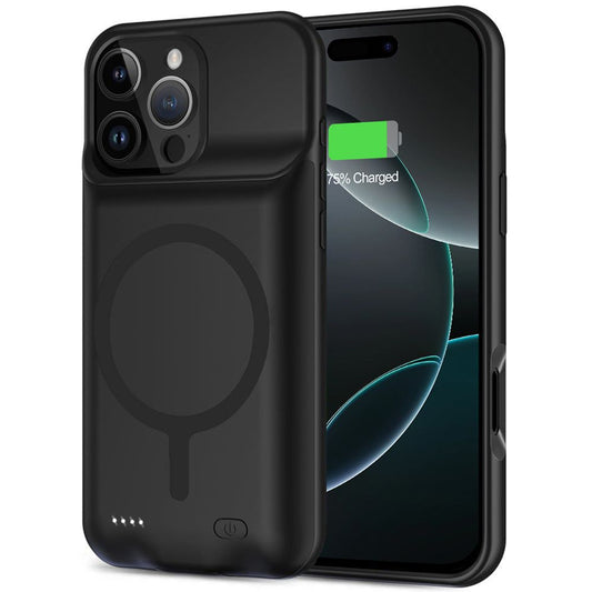 Baterie Externa Tip Husa Wireless Tech-Protect pentru Apple iPhone 16 Pro Max, 8500mAh, Neagra