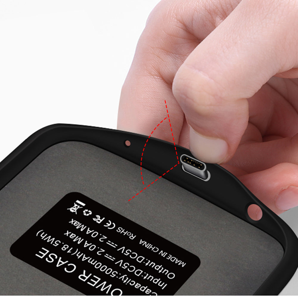 Baterie Externa Tip Husa Techsuit Power Pro Battery pentru Huawei P30 Pro New Edition / P30 Pro, 5000mAh, Neagra