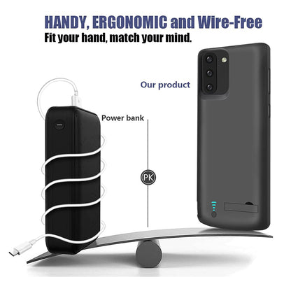 Baterie Externa Tip Husa Techsuit Power Pro Battery pentru Samsung Galaxy Note 10 5G N971 / Note10 N970, 5000mAh, Neagra