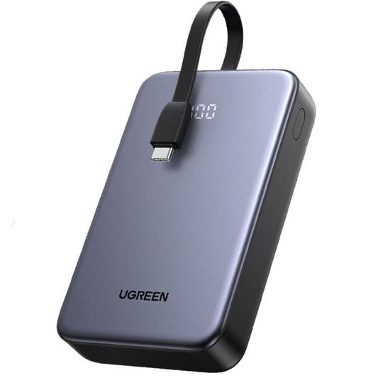Baterie Externa UGREEN PB505, 20000mAh, 22.5W, QC + PD, 1 x USB-A - 2 x USB-C, Gri