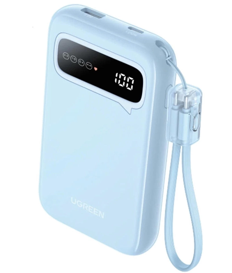 Baterie Externa UGREEN PB522, 10000mAh, 20W, QC + PD, 1 x USB-A - 1 x USB-C, Albastra