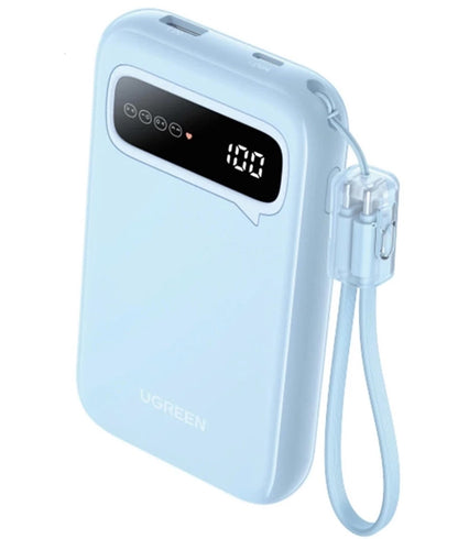 Baterie Externa UGREEN PB522, 10000mAh, 20W, QC + PD, 1 x USB-A - 1 x USB-C, Albastra