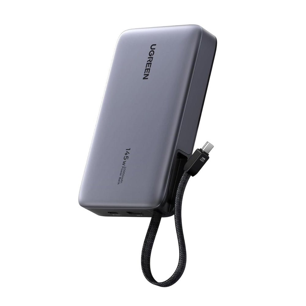 Baterie Externa UGREEN PB551 (55992), 20000mAh, 145W, QC + PD, 1 x USB-A - 2 x USB-C, Gri