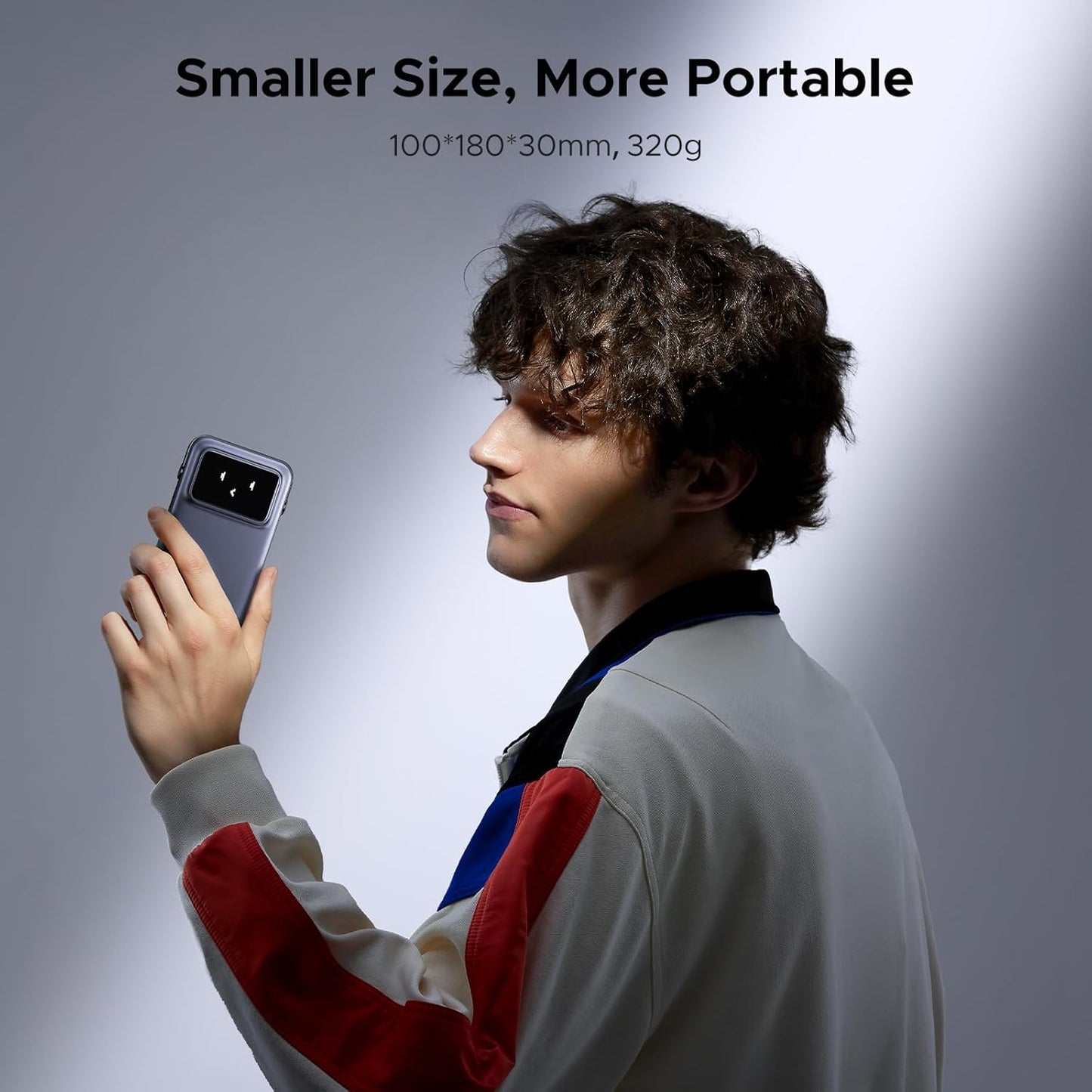 Baterie Externa Wireless UGREEN PB572 Uno, 10000mAh, 20W, PD + FQI, 1 x QI - 1 x USB-C, Gri