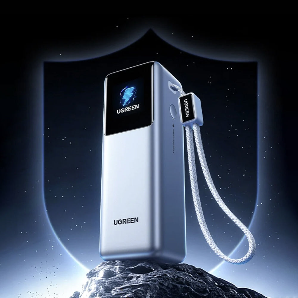 Baterie Externa UGREEN PB728 (75702B), 25000mAh, 200W, QC + PD, 1 x USB-A - 3 x USB-C, Gri