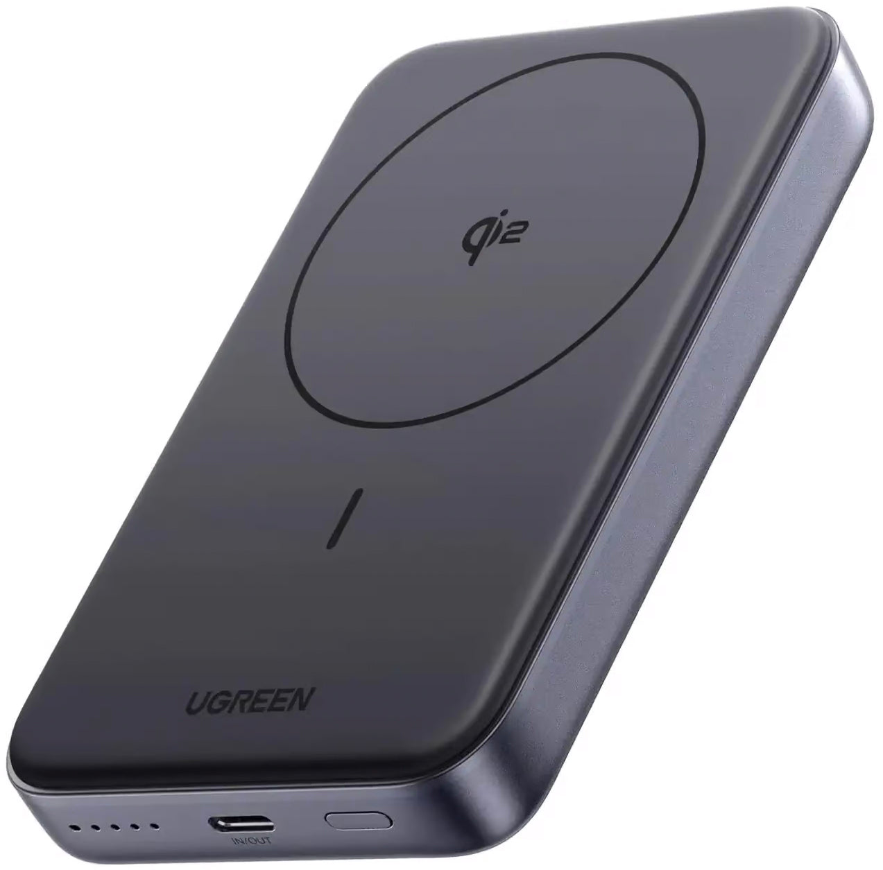 Baterie Externa UGREEN PB761, 10000mAh, 30W, PD + FQI, 1 x QI - 1 x USB-C, Gri