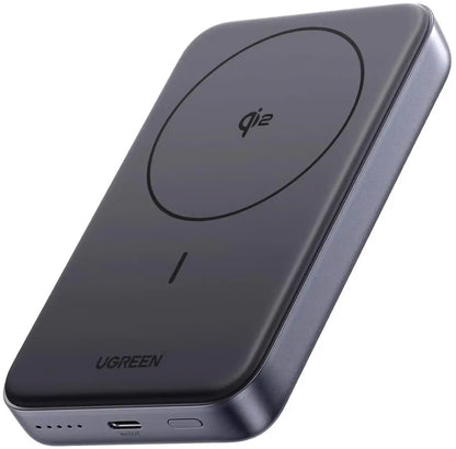 Baterie Externa UGREEN PB761, 10000mAh, 30W, PD + FQI, 1 x QI - 1 x USB-C, Gri