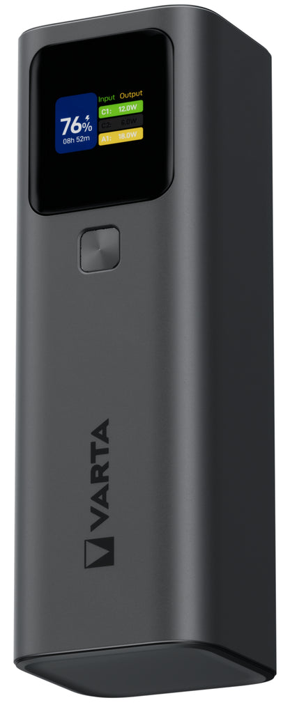 Baterie Externa Varta High Speed, 27000mAh, 140W, QC + PD, 1 x USB-A - 2 x USB-C, Neagra