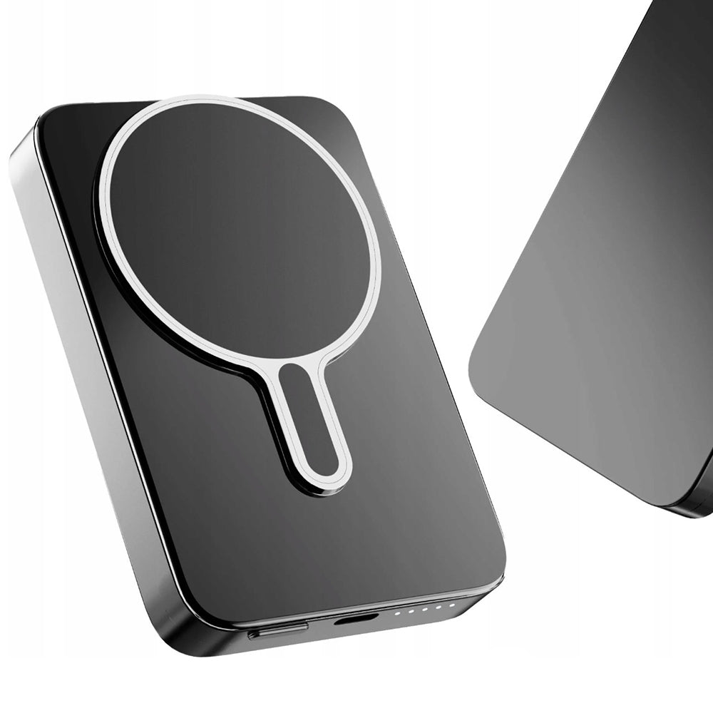 Baterie Externa Wireless 3MK MagSnap Go, 10000mAh, 20W, PD + FQI, 1 x QI - 1 x USB-C, Gri