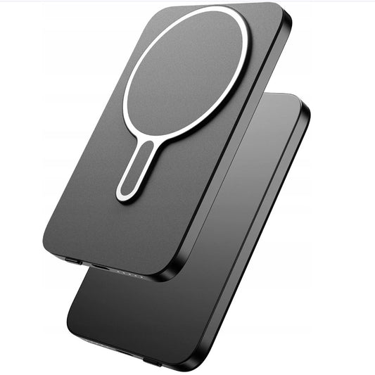 Baterie Externa Wireless 3MK MagSnap Go, 5000mAh, 20W, PD + FQI, 1 x QI - 1 x USB-C, Gri