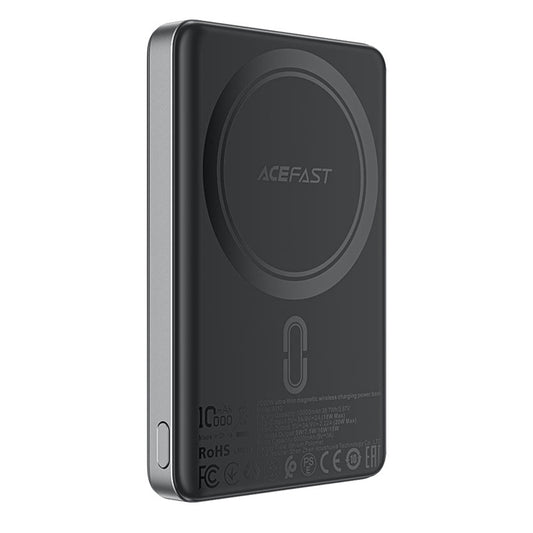 Baterie Externa Wireless Acefast M12, 10000mAh, 20W, PD + FQI, 1 x QI - 1 x USB-C, Neagra