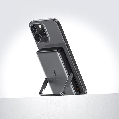 Baterie Externa Wireless Acefast M17, 10000mAh, 22.5W, PD + FQI, 1 x QI - 1 x USB-C, Neagra