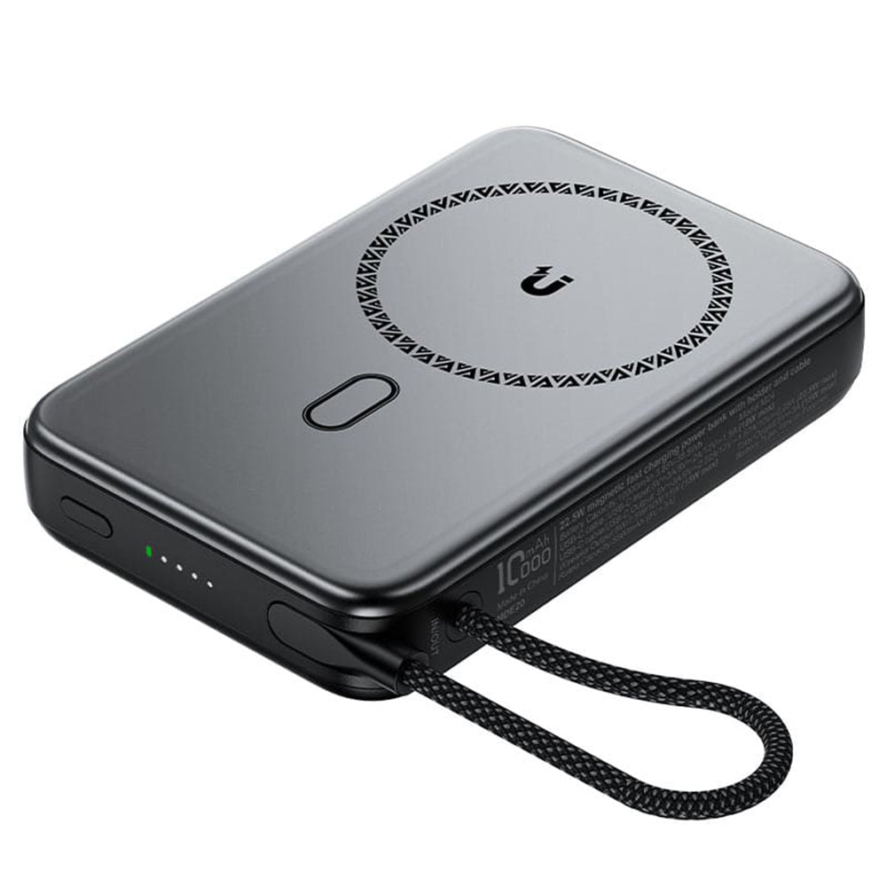 Baterie Externa Wireless Acefast M24, 10000mAh, 22.5W, PD + FQI, 1 x QI - 2 x USB-C, Gri