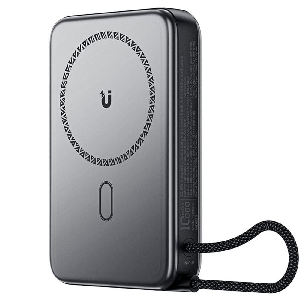 Baterie Externa Wireless Acefast M24, 10000mAh, 22.5W, PD + FQI, 1 x QI - 2 x USB-C, Gri