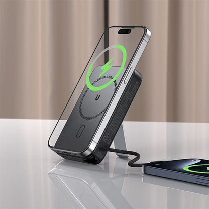 Baterie Externa Wireless Acefast M24, 10000mAh, 22.5W, PD + FQI, 1 x QI - 2 x USB-C, Gri