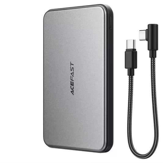 Baterie Externa Wireless Acefast M30, 5000mAh, 20W, PD + FQI, 1 x QI - 2 x USB-C, Neagra