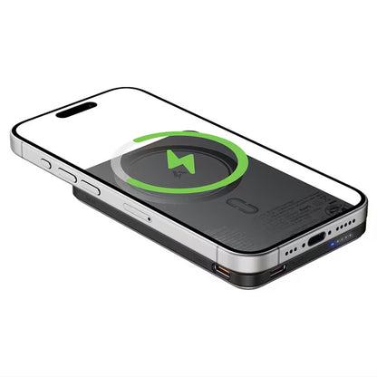 Baterie Externa Wireless Acefast M30, 5000mAh, 20W, PD + FQI, 1 x QI - 2 x USB-C, Neagra