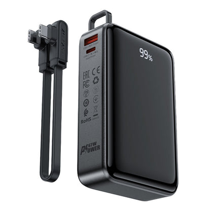 Baterie Externa  Acefast M4, 20000mAh, 67W, PD, 1 x USB-A - 2 x USB-C, Neagra