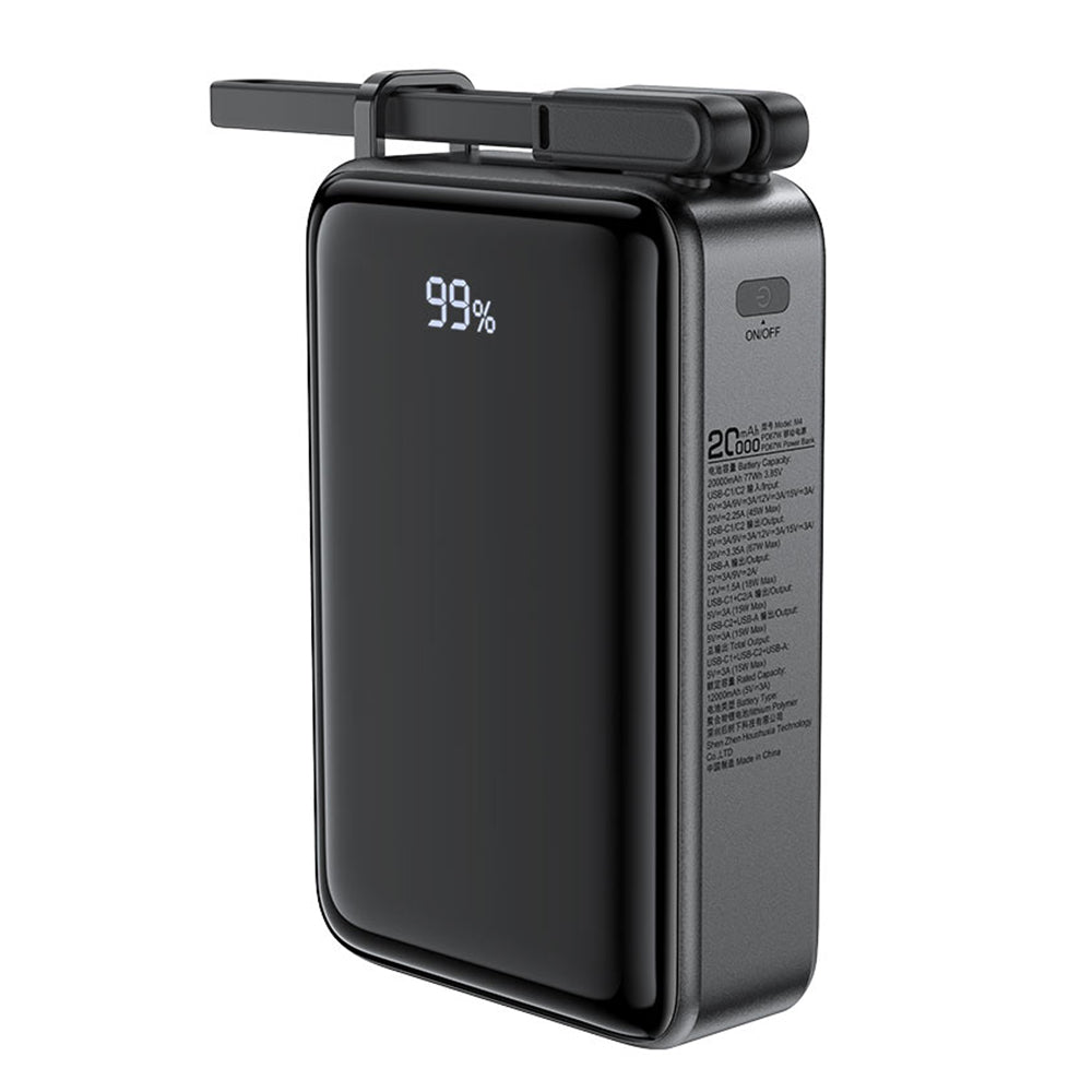 Baterie Externa  Acefast M4, 20000mAh, 67W, PD, 1 x USB-A - 2 x USB-C, Neagra