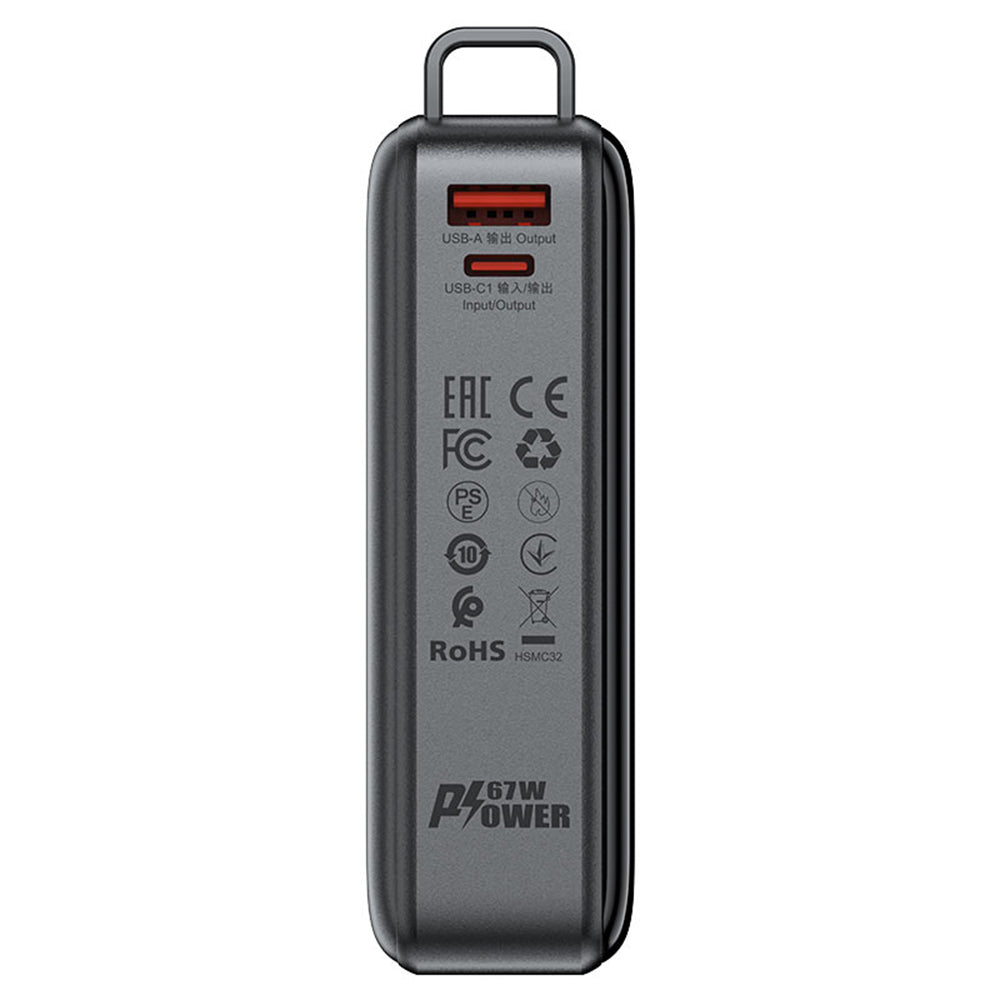 Baterie Externa  Acefast M4, 20000mAh, 67W, PD, 1 x USB-A - 2 x USB-C, Neagra