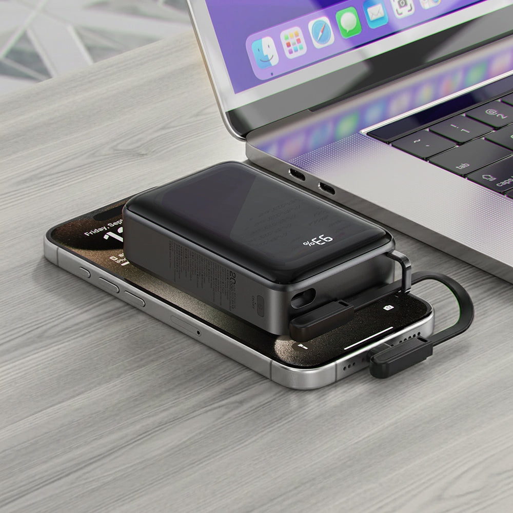 Baterie Externa  Acefast M4, 20000mAh, 67W, PD, 1 x USB-A - 2 x USB-C, Neagra