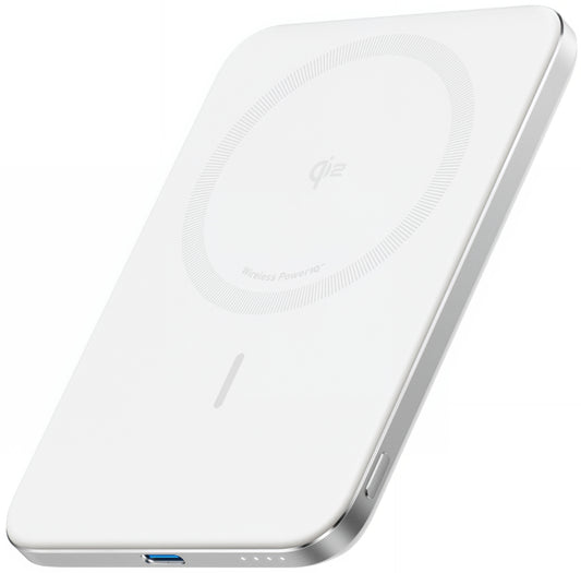 Baterie Externa Wireless Anker Nano, 5000mAh, 20W, PD + FQI, 1 x QI - 1 x USB-C, Alba A1665H21