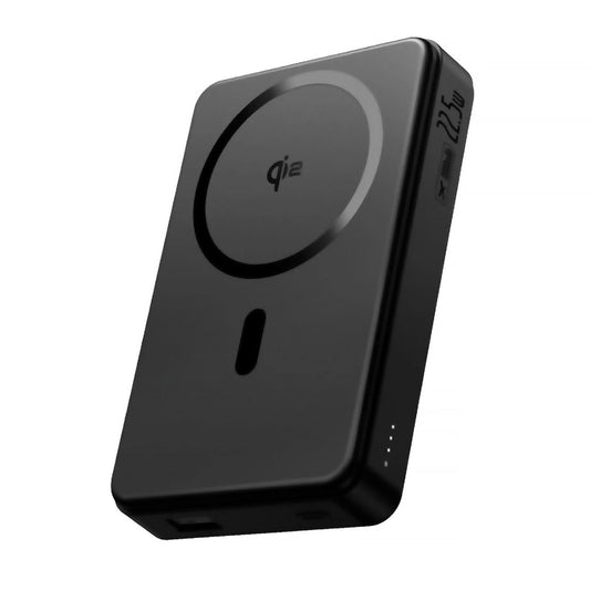 Baterie Externa Wireless Baseus Airpow2 Qi2, 10000mAh, 22.5W, QC + PD + FQI, 1 x QI - 1 x USB-A - 1 x USB-C, Neagra P10080000123-00